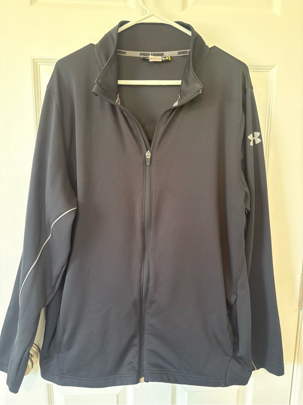 Under Armour Men’s XL Black Full Zip Athletic Jacket Loose Fit